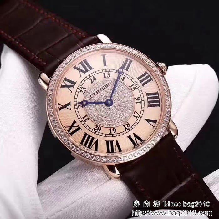 CARTIER卡地亞 RONDE LOUS CARTIER路易圓系列 高端男士腕表 WSS1270
